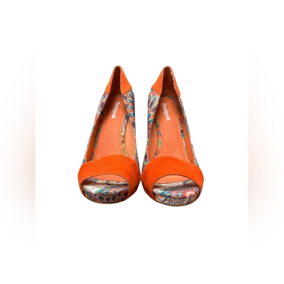 Desigual NWT Heel PCS Unique Floral Orange/Multi Coloured Size 39 - Picture 5 of 9